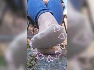 white socks in close up pleasure play.
