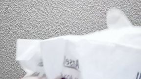 Used surgical gloves and rubber magenta gloves ASMR