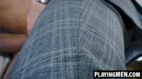 Bruno Max enjoys a tailor fitting before fucking Denis Vega