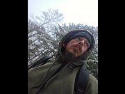 Cruising in the snowy woods