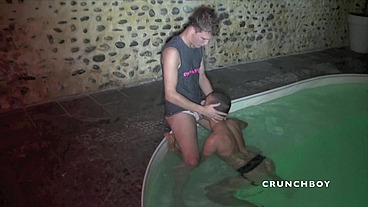 young arab twink fucked oin public swimming pool
