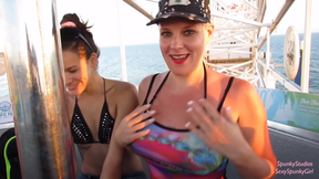 Outdoor Threesome on Ferris Wheel &amp; Park with Teen, Eden Sin