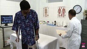 Her patients massive black cock&#x1F32D; is being orally examined by the doctor
