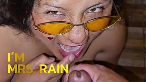 Sultry MILF Mrs  Rain swallows cum