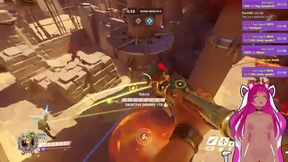 Lewd VTuber Neko Gets Spanked While Playing Overwatch Anime Livestream