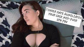 Tinder Date Humiliates your Tiny Cock Mid Fuck SPH POV