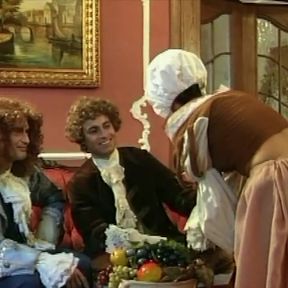 18th Century: 2 Horny Gentlemen Screw the Maid in a DP