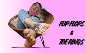 Lady Angela Flip Flops, Toe Rings and Blue Jeans Femdom MILF