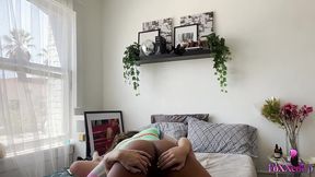 horny 69 lesbians angel youngs & jenna foxx making out on bed!