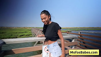 Hot busty ebony girl rub he rshaved wet pussy in the car seducing he rfriend - Eden West, Charles Dera