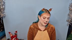 Sensual BJ in a Reindeer Costume - Solo Girl