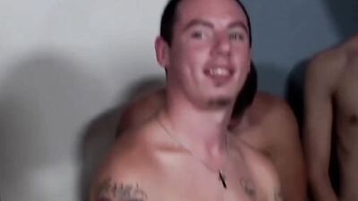 Bukkake twink can't get enought dicks in his mouth