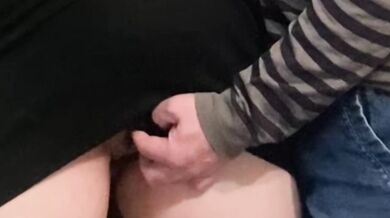 Tight pussy fingers under public lights
