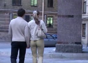 Petite Russian blonde babe is very gentle and kinky with a boy