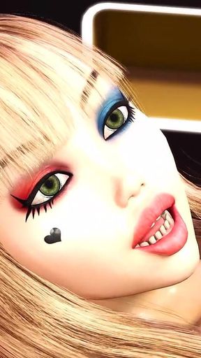 3d dickgirl android plays with a sexy young blonde in the sci-fi bedroom