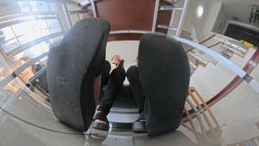 8K VR360 GAOYU SUFEI Black thick-soled sandals humiliation