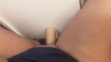 Horny MILF rides her dildo to a wet screaming climax