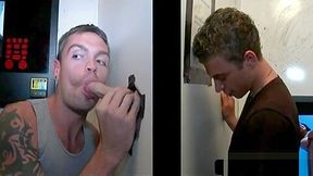 Gay blows straight dick on gloryhole