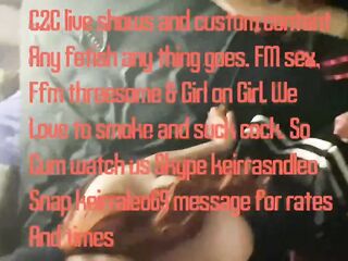 2 Smoking Goth Girls give smoking pov blowjob on cam show