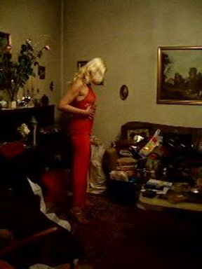 After the fashion show I go to my dressing room followed by the photographer...