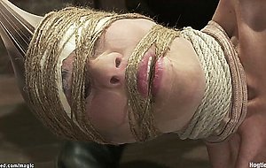 Lesbian tied on the floor fisted
