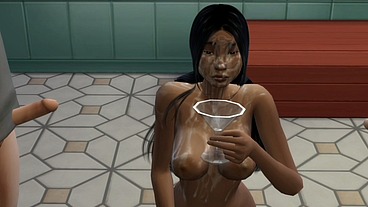 Gabby blowbang at college lockers