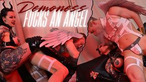 Demoness fucks the Alrik Angel and takes him to Hell - femdom pegging