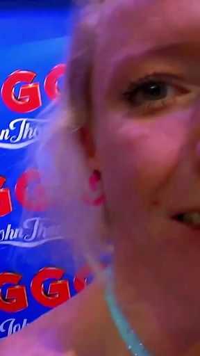 Ggg John Thompson-wild Blonde Enjoys Riding and Sucking Interracial Dicks Gangbang