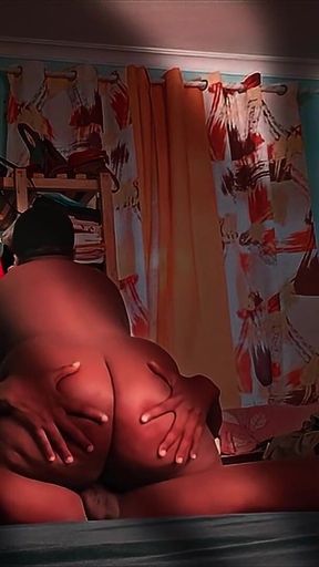 Big Booty Granny Ass Riding My Big Dick Slowly