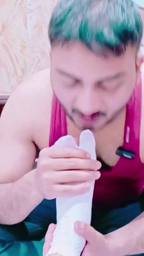 Emotional moment from &quot;Goddess Fatima Sock Lick&quot;