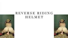reverse riding dildo in helmet