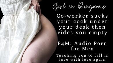 Let me suck your cock under your desk while riding their creampie