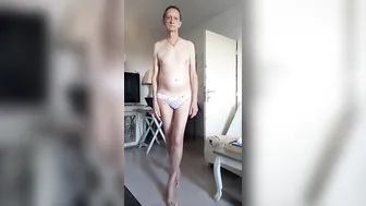 Daddy Shows Off Cock and Balls in Nude Slip