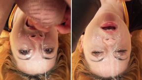 Upside Down Sloppy Facefuck: Making Karla Rose and Aprill Gag and Drip on My Cock Until I Explode on Her Face