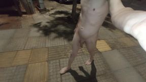 Bare walk in public and jizz