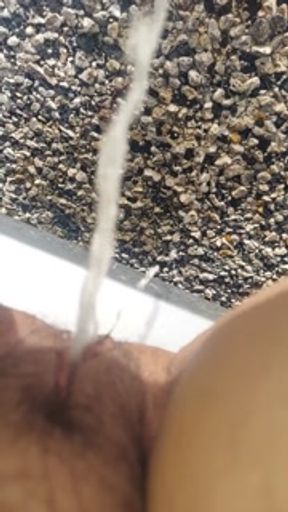 Teens Quick Public piss on CR 6969