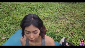 A Guy Who Was Walking Through the Farm Sees Me Doing Yoga and Ends up Fucking Me.