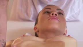 French babe gets feet and sexy body massage