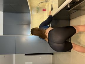 Fucked myself while was going to cook