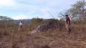 Mexican Woman Is Nibbled by Bodo Outdoors