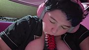 Big titty FTM femboy tentacle blowjob/boobjob