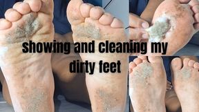 Cleaning my dirty feet