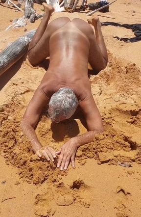 Ladysilva Doing Stritease on the Beach Showing off Her Hot Tanned Ass