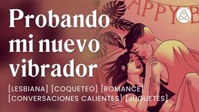 Chica excita con vibrador antes de fiesta