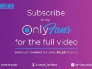 Femboy Raven shows her Ass and Jerks Off