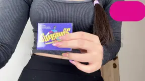 Latina MILF masturbates with wet maxi insert