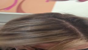 blonde busty teen graycee baybee sucks me off on break from filming