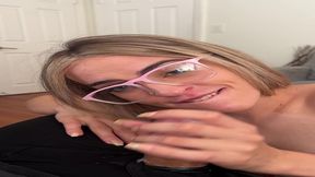 blonde busty teen graycee baybee sucks me off on break from filming