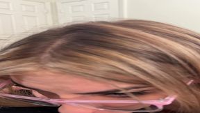 blonde busty teen graycee baybee sucks me off on break from filming