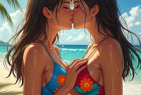 AI Anime Hentai Uncensored, Uncensored video of Lesbian MILF Kissing, 3D Hentai Gangbang Cartoon on closeup by Kiidzy Animates